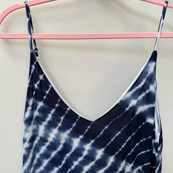 Crescent, navy blue and white tie dye maxi dress, size: medium - Picture 3 of 5